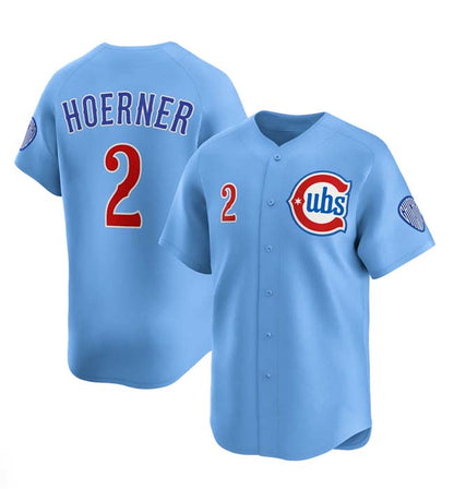 C.Cubs #2 Nico Hoerner Blue Player Game Jersey Limited Stitched Baseball Jerseys