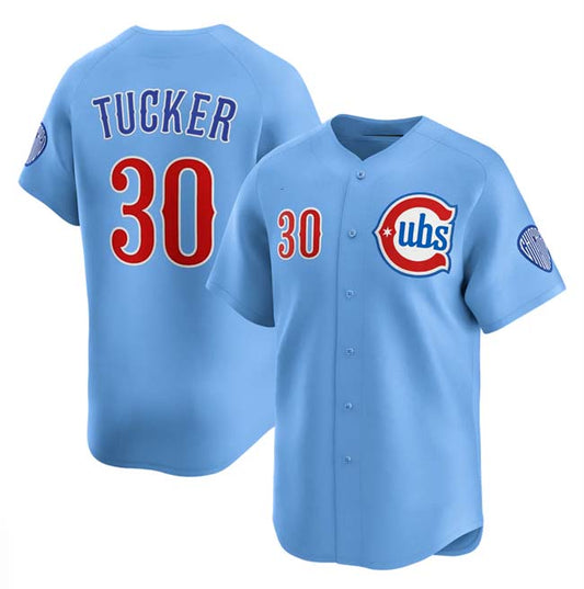 C.Cubs #30 Kyle Tucker Player Blue 2024-25 2nd Alternate Limited Stitched Baseball Jerseys