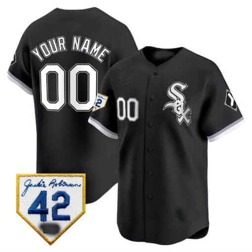 Custom C.White Sox Jackie Robinson Patch Vapor Premier Limited– All Stitched Baseball Jerseys