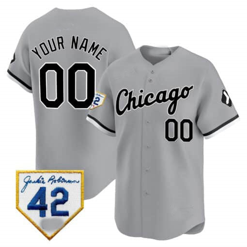 Custom C.White Sox Jackie Robinson Patch Vapor Premier Limited– All Stitched Baseball Jerseys