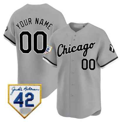 Custom C.White Sox Jackie Robinson Patch Vapor Premier Limited– All Stitched Baseball Jerseys