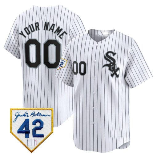 Custom C.White Sox Jackie Robinson Patch Vapor Premier Limited– All Stitched Baseball Jerseys