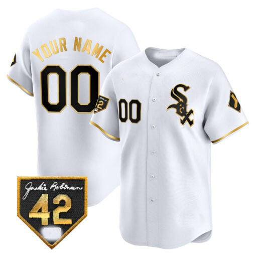 Custom C.White Sox Jackie Robinson Patch Vapor Premier Limited– All Stitched Baseball Jerseys