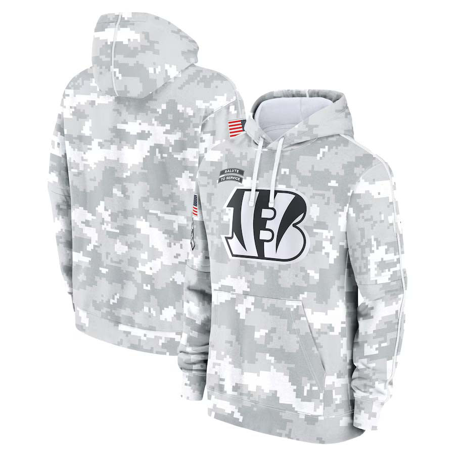 C.Bengals Salute To Service Club Pullover Hoodie Player Game Jersey -Stitched American Football Jerseys