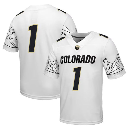 C.Buffaloes #1 Untouchable Player Game Jerseys - White American College Jerseys