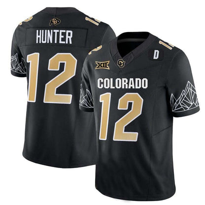 C.Buffaloes #12 Travis Hunter Player Black Home Stitched American College Jerseys