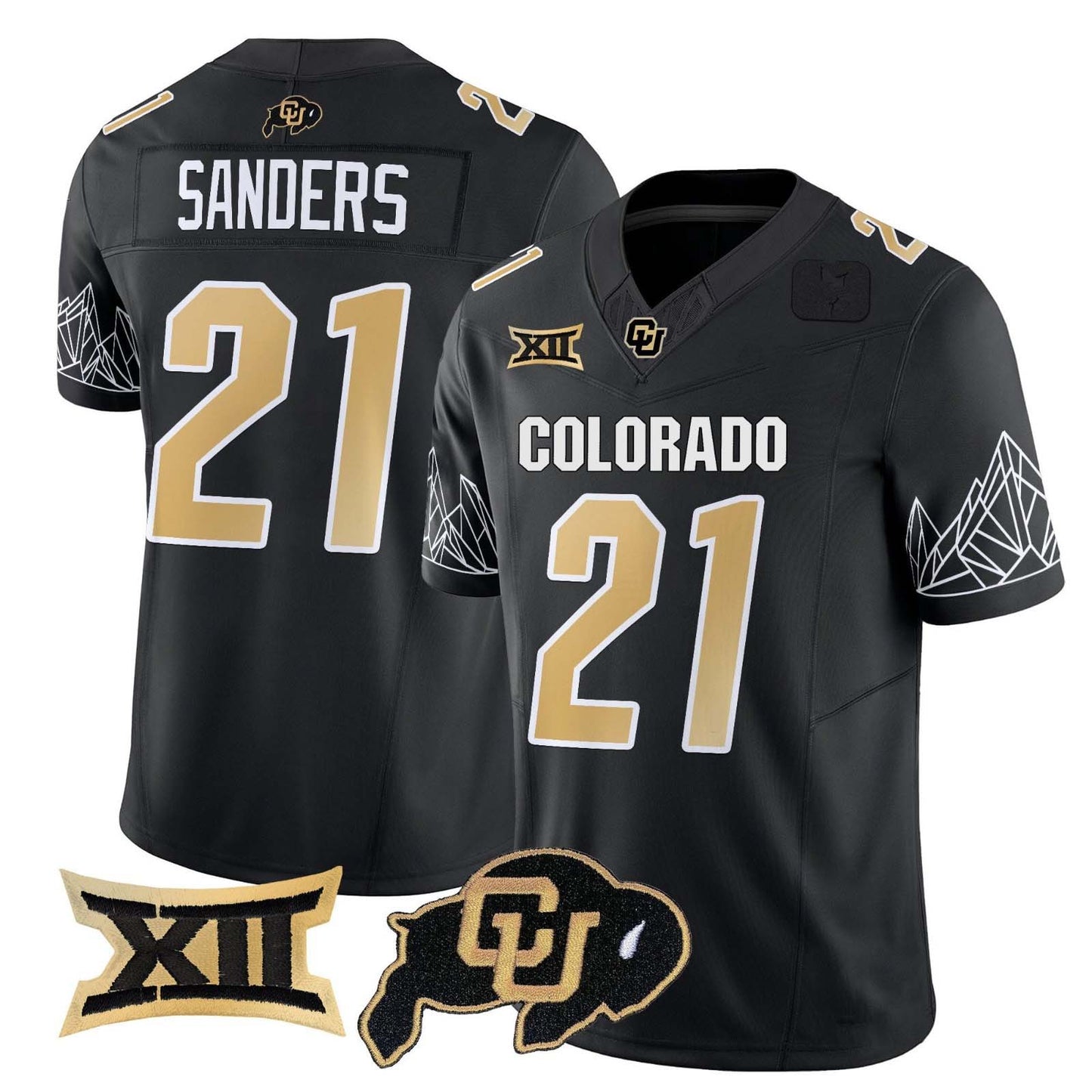 C.Buffaloes #21 Shilo Sanders Player Black Stitched American College Jerseys