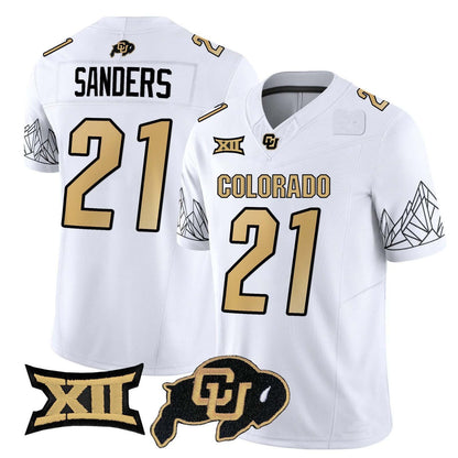 C.Buffaloes #21 Shilo Sanders Player White Stitched American College Jerseys