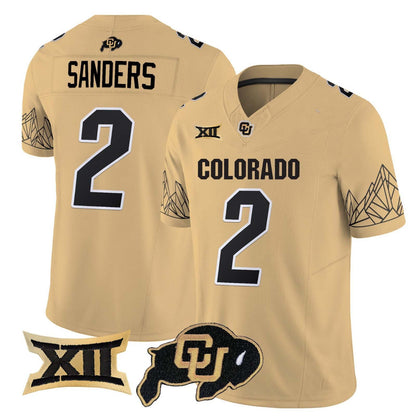 C.Buffaloes #2 Shadeur Sanders Brown Stitched American College Jerseys Player Game Jersey