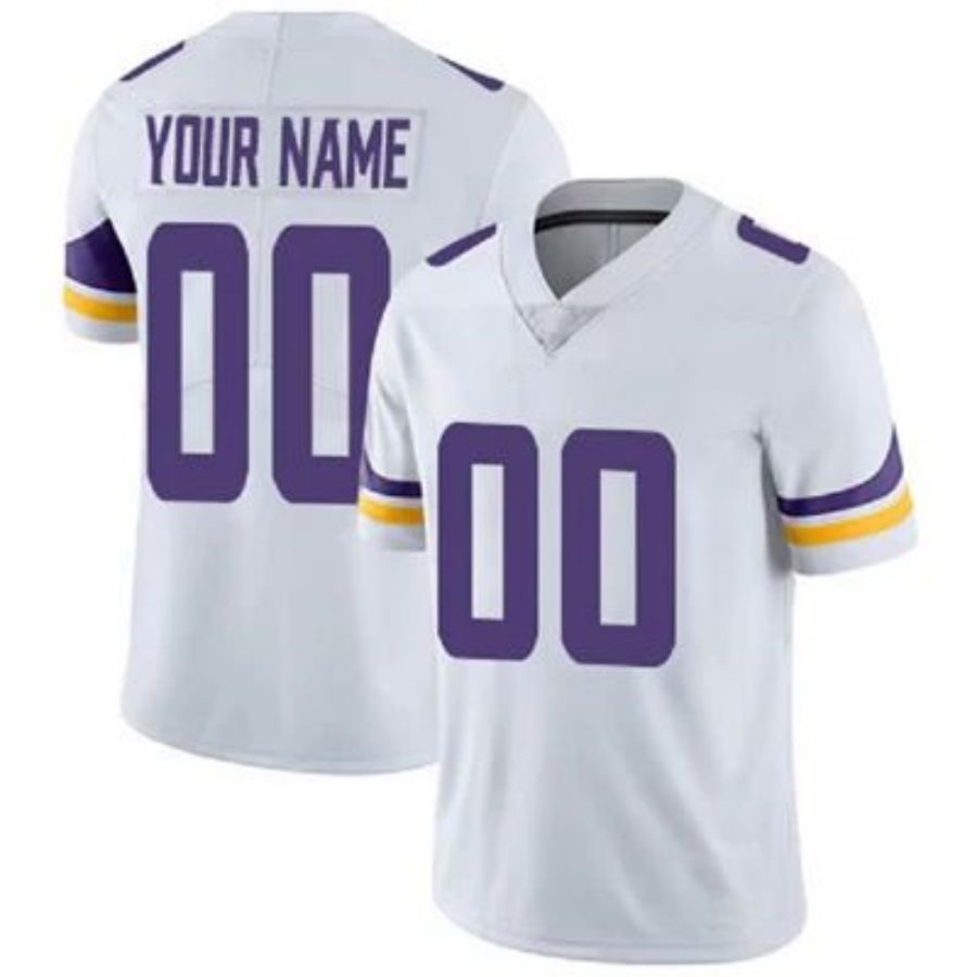 Custom MN.Vikings Jerseys -White Stitched American Football Jerseys