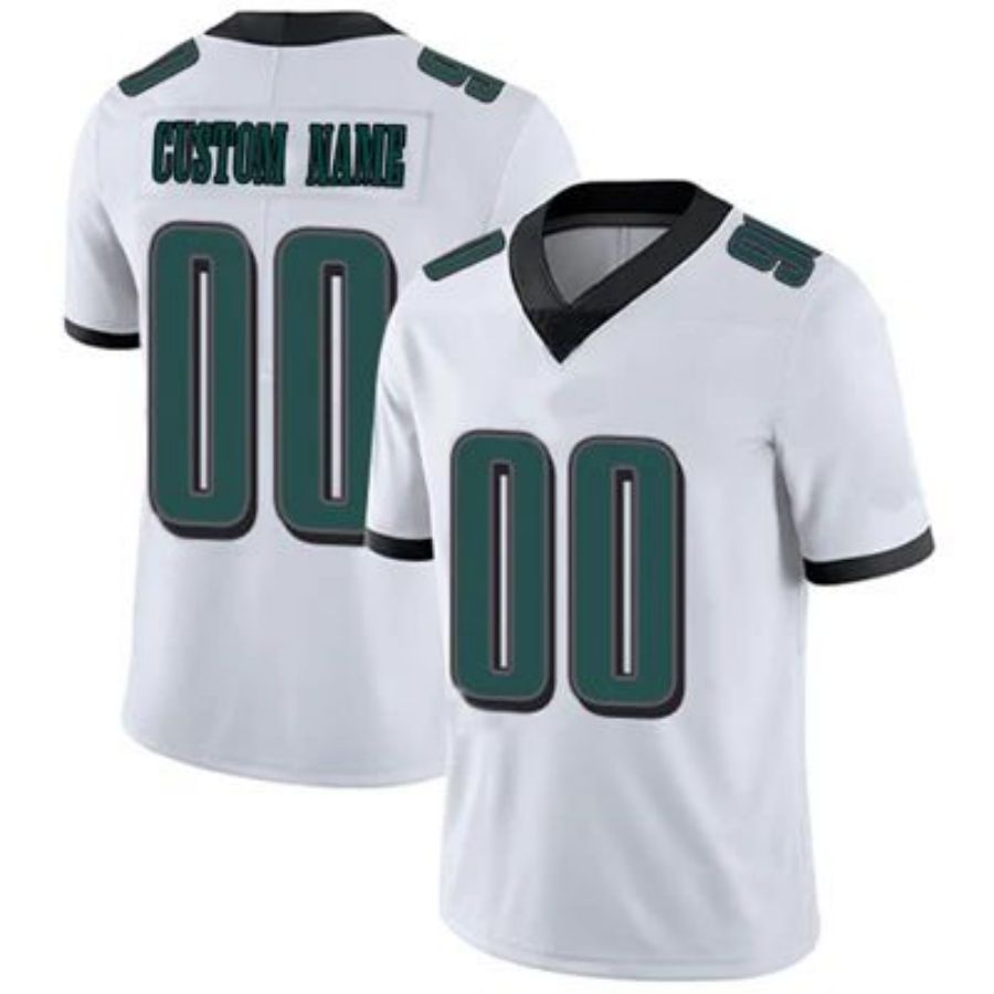 Custom P.Eagles White Game Jersey -Stitched American Football Jerseys