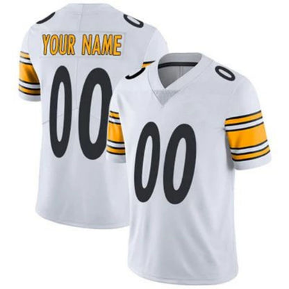 Custom P.Steelers White Game Jersey -Stitched American Football Jerseys