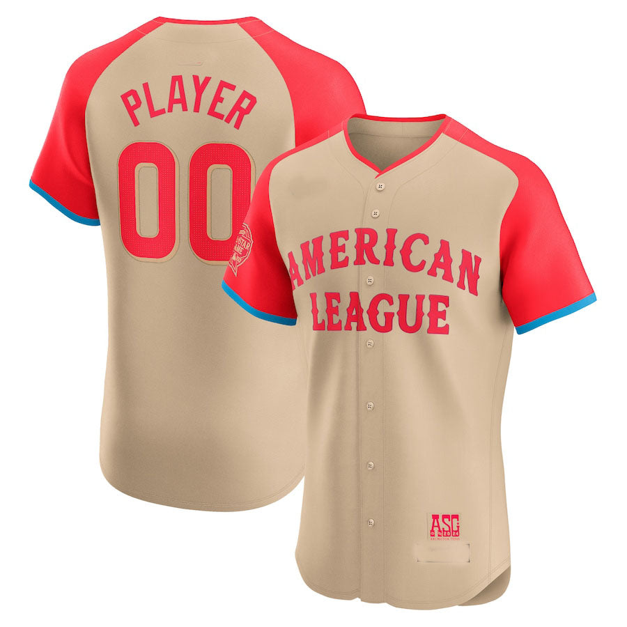 Custom American League All-Star Game Elite Pick-A Jersey - Cream Baseball Jerseys