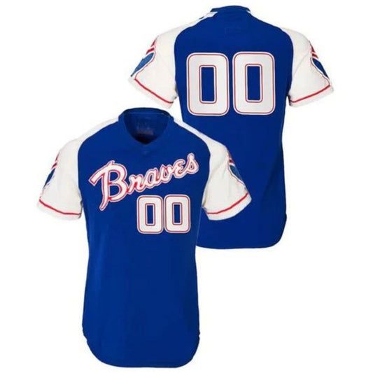 Custom A.Braves Blue Throwback Baseball Jersey Heritage Jerseys Stitched Baseball Jerseys