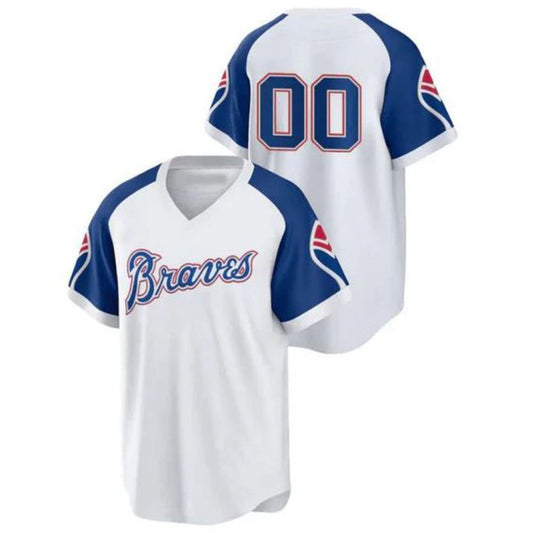 Custom A.Braves Cooperstown White Stitched Baseball Jerseys