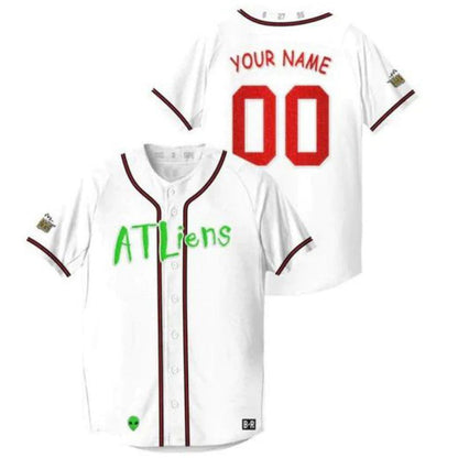 Custom A.Braves White 25th Anniversary Jersey Stitched Baseball Jerseys