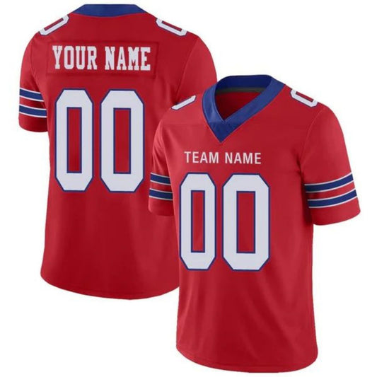 Custom B.Bills Red Game Jersey Personalize Birthday Gifts -Stitched American Football Jerseys