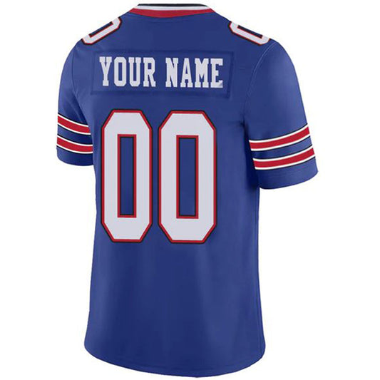 Custom B.Bills Royal Game Jersey -Stitched American Football Jerseys Personalize Birthday Gifts