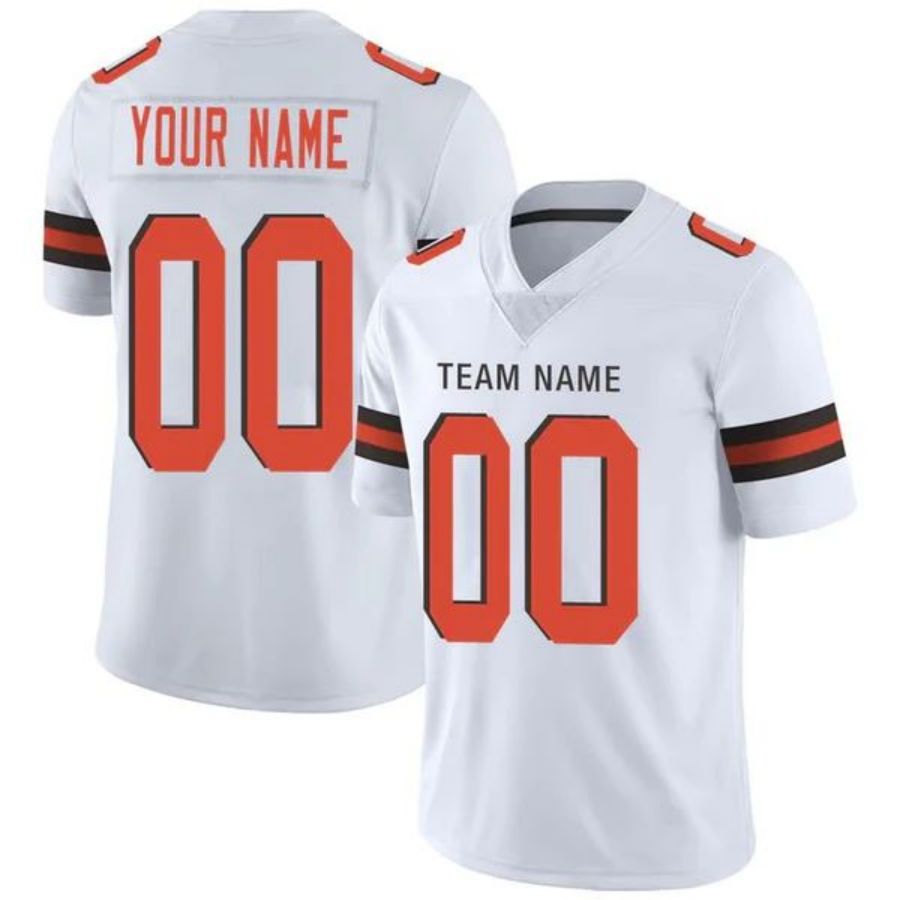 Custom C.Browns White American Stitched Football Jerseys Personalize Birthday Gifts