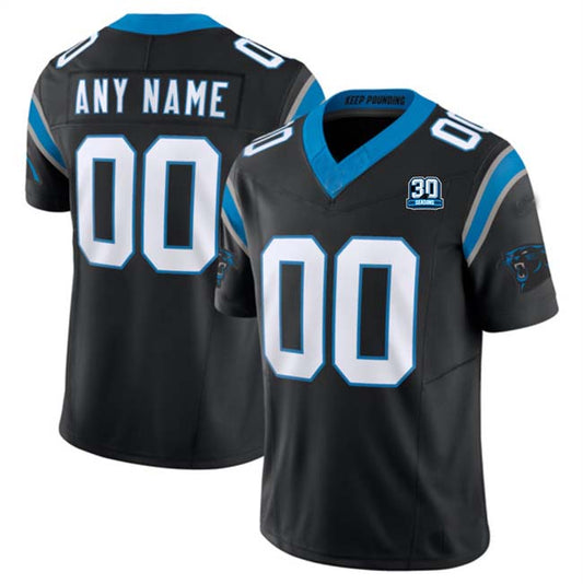 Custom C.Panthers Black F.U.S.E. Vapor Limited Stitched Football Jersey