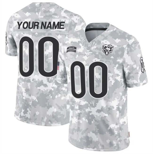 Custom C.Bears F.U.S.E Arctic Camo Salute To Service Limited Stitched Football Jersey