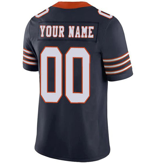 Custom C.Bears Stitched American Football Jersey Navy GameJerseys