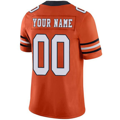 Custom C.Bears Stitched American Football Jerseys Orange Game Jersey