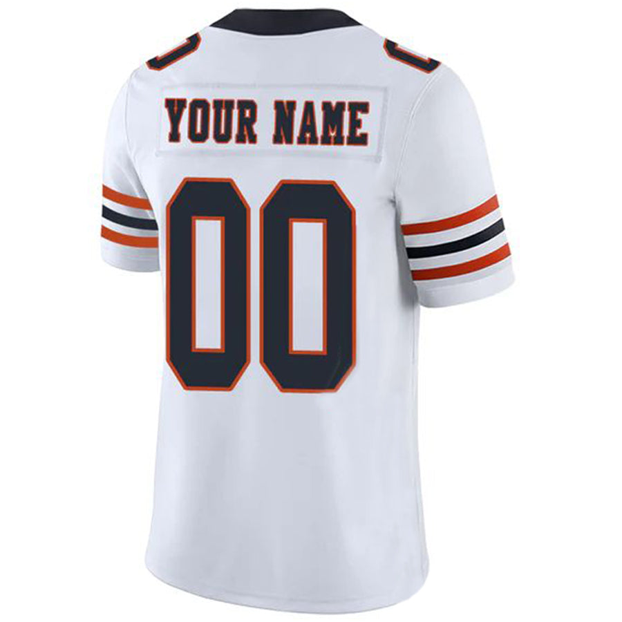 Custom C.Bears Stitched American Football Jerseys White Game Jersey