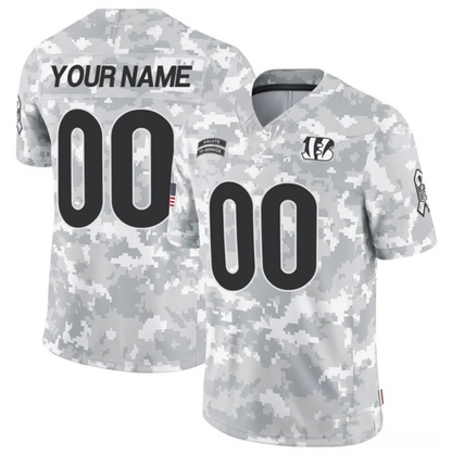 Custom C.Bengals F.U.S.E Arctic Camo Salute To Service Limited Stitched Football Jersey