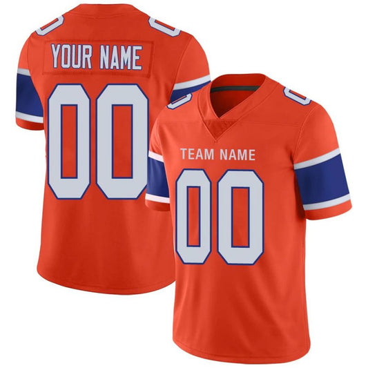 Custom D.Broncos Orange Jersey Stitched American Football Jerseys