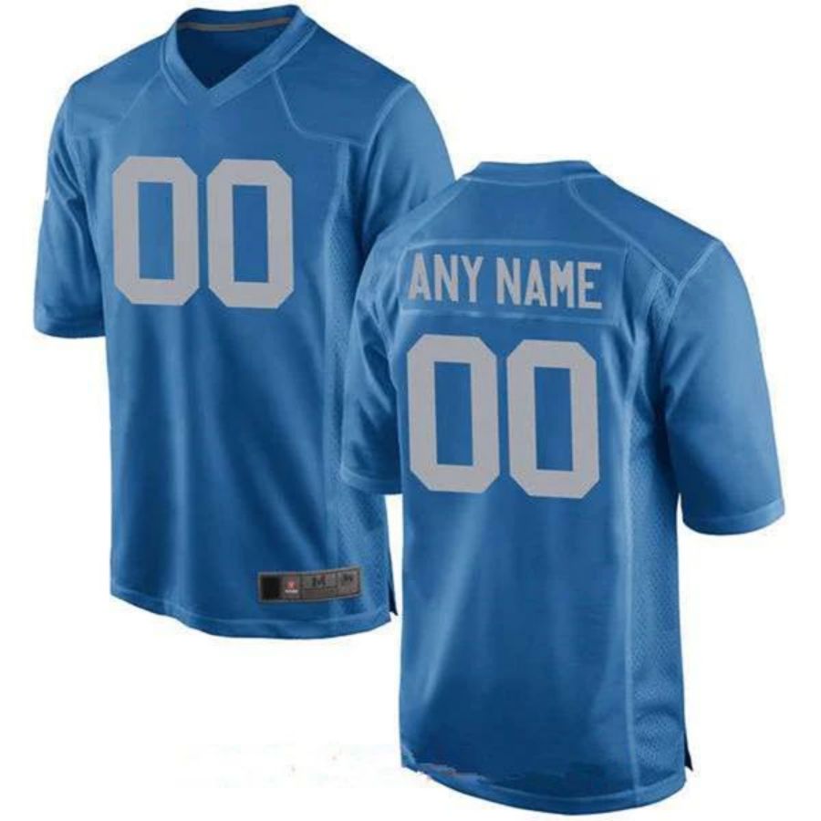 Custom D.Lions Royal Game Jersey -Alternate Stitched Football Jerseys