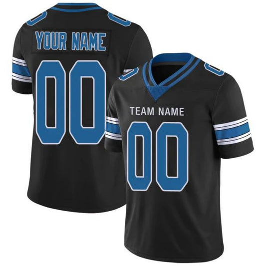 Custom D.Lions Black Game Jersey -Stitched American Football Jerseys Personalize Birthday Gifts