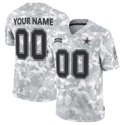 Custom D.Cowboys F.U.S.E Arctic Camo Salute To Service Limited Stitched Football Jersey