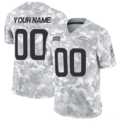 Custom D.Broncos F.U.S.E Arctic Camo Salute To Service Limited Stitched Football Jersey