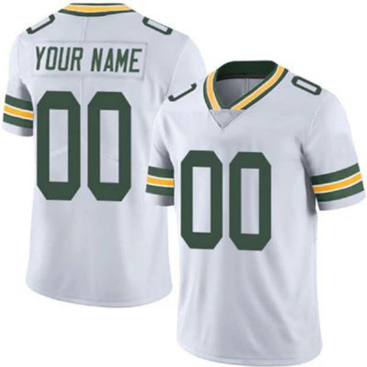 Custom GB.Packers White Game Jersey -Stitched American Football Jerseys