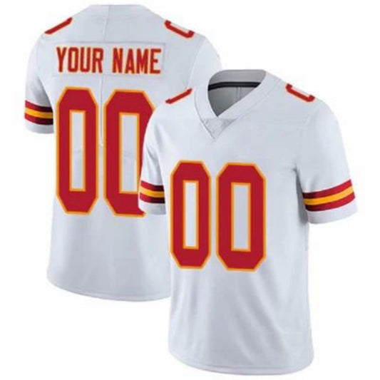 Custom KC.Chiefs White Game Jersey -Stitched American Football Jerseys