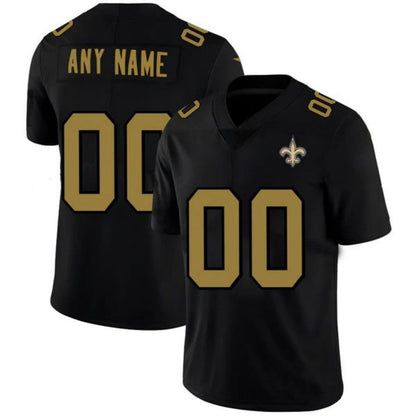 Custom NO.Saints Black Elite Football Jersey American Stitched Football Jerseys Birthday Gift