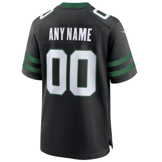 Custom NY.Jets Black Game Jersey -American Stitched Football Jerseys