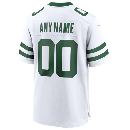 Custom NY.Jets White Game Jersey -American Stitched Football Jerseys