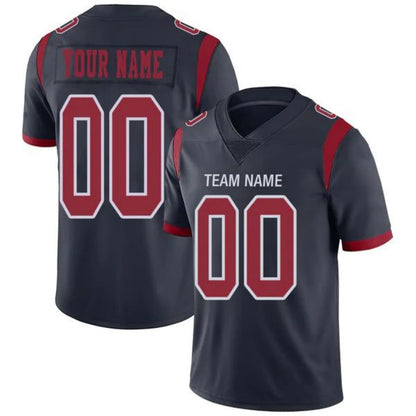 Custom H.Texans Navy Game Jersey -Stitched American Football Jerseys Personalize Birthday Gifts