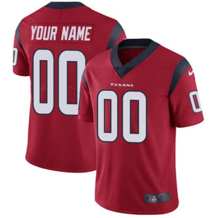 Custom H.Texans Red Game Jersey -American Stitched Football Jerseys