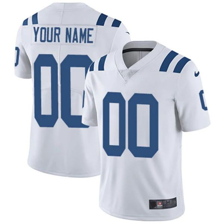 Custom IN.Colt White Game Jersey -Stitched American Football Jerseys