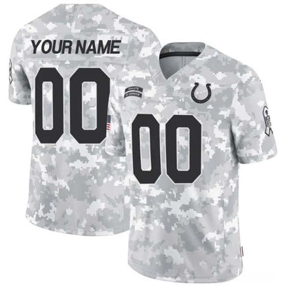 Custom IN.Colts F.U.S.E Arctic Camo Salute To Service Limited Stitched Football Jersey