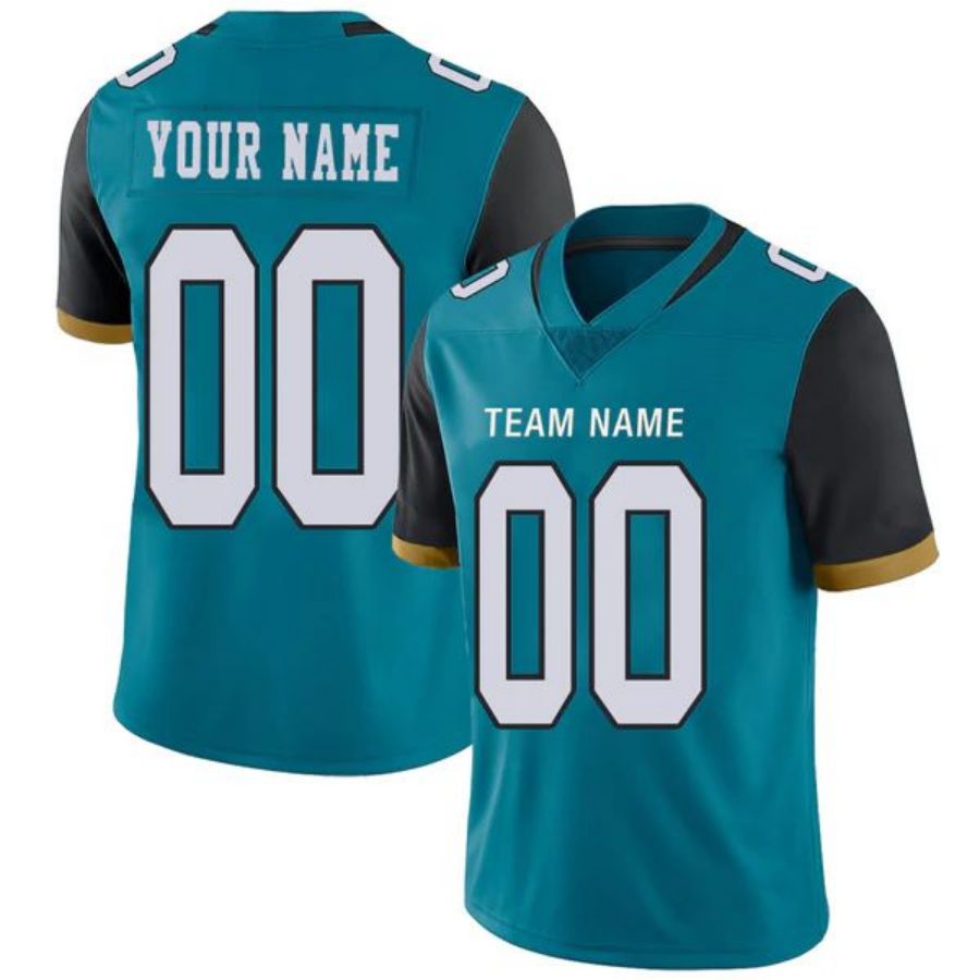 Custom J.Jaguars Teal Game Jersey -Stitched American Football Jerseys Personalize Birthday Gifts