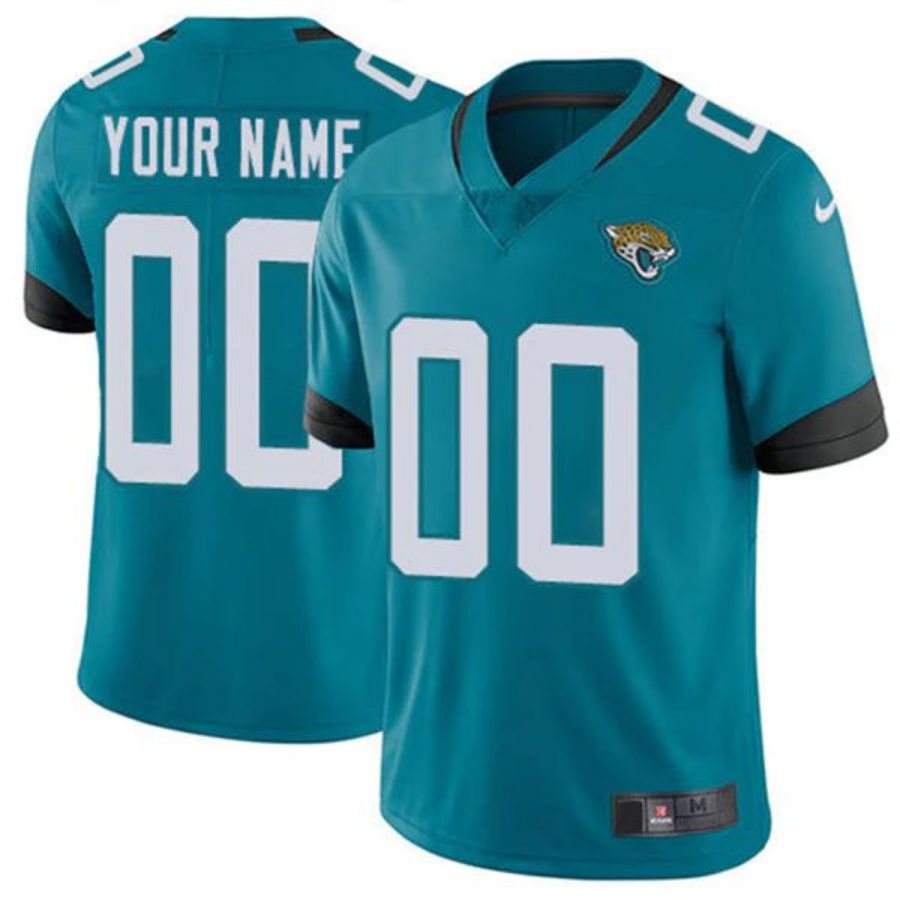 Custom J.Jaguars Teal Vapor Elite Jersey -Stitched American Football Jerseys