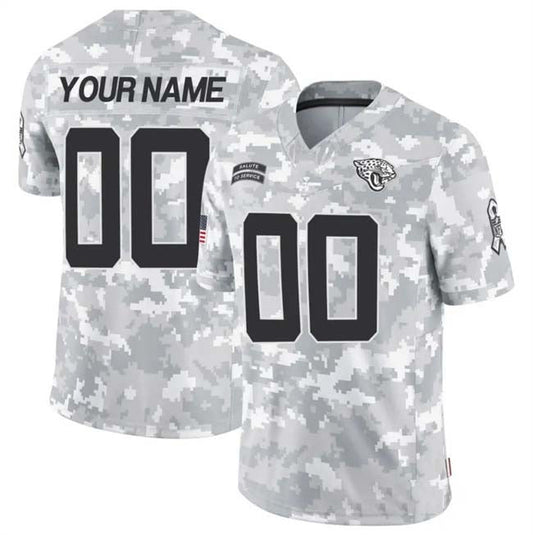 Custom J.Jaguars F.U.S.E Arctic Camo Salute To Service Limited Stitched Football Jersey