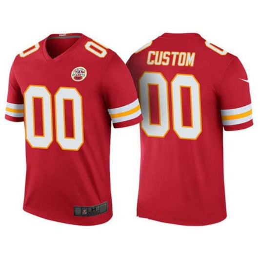 Custom KC.Chiefs Red Rush Legend Limited Jersey -Stitched American Football Jerseys