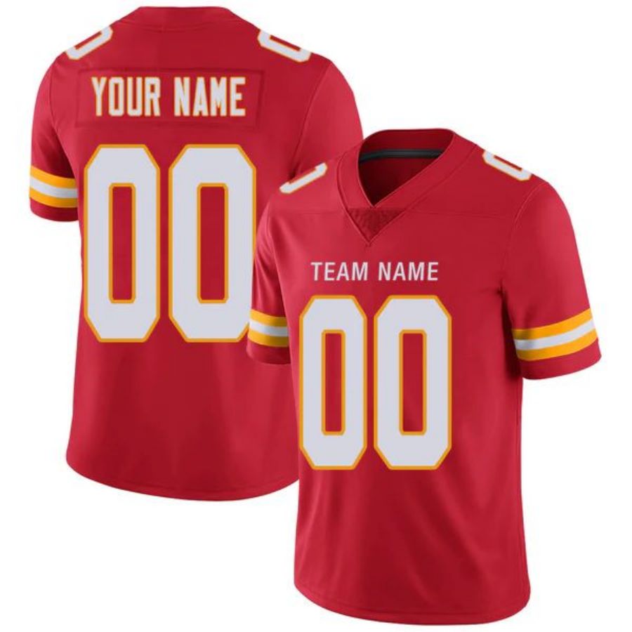 Custom KC.Chiefs Red Game Jerseys Personalize Birthday Gifts Jersey