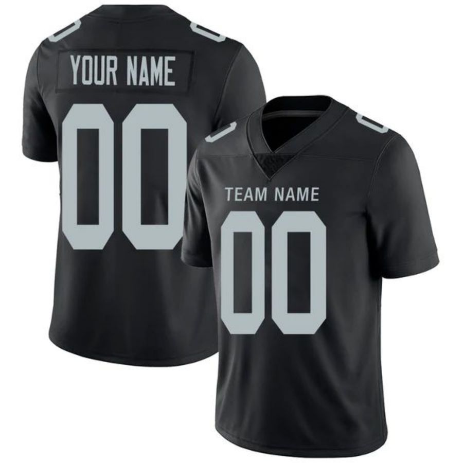 Custom LV.Raiders Black Game Jerseys -Stitched American Football Jerseys Personalize Birthday Gifts