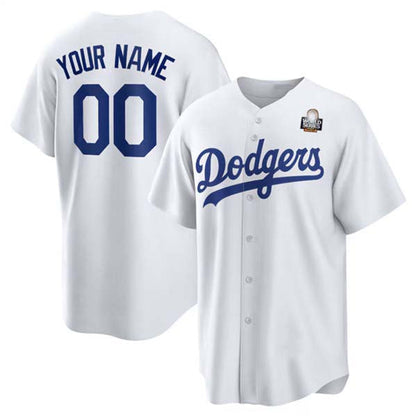 Custom LA.Dodgers Active Player White Game Jersey Cool Base Stitched Baseball Jerseys